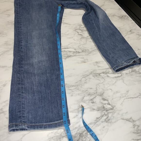 EXPRESS Straight Super High Rise 4R Blue Denim Jeans - Picture 10 of 12